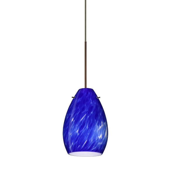 Besa Lighting Pera 6 Cord Pendant, Blue Cloud, Bronze Finish, 1x50W Halogen 1XT-171386-BR - main